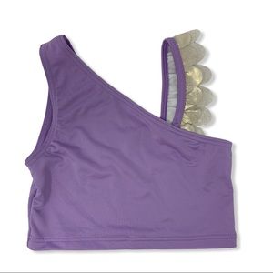 Harper Canyon light purple ruffle‎ shoulder top 6